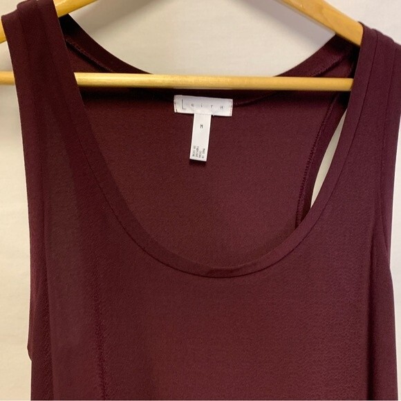 Leith Burgundy Sleeveless Swing A-Line Knee Length Dress Size M - Picture 5 of 11